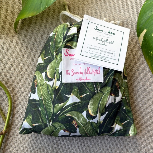 NWT Sant & Abel | Beverly Hills Hotel Banana Leaf Women’s Night Shirt (XS) - Picture 8 of 9